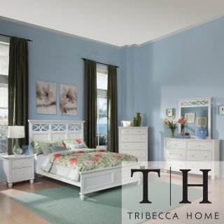 Tribecca Home Tribecca Home Piston Cottage White Queen size 5 piece Bedroom Set White Size Queen