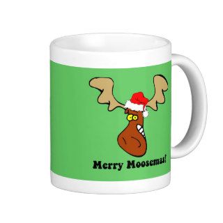 Funny Christmas moose Mugs