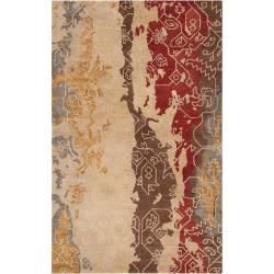 Hand tufted Rancick Abstract Pattern Wool Rug (5 X 8)