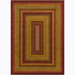 Hand tufted Mandara Multicolored Geometric Wool Rug (5 X 7)