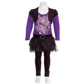 Toddler Girls Size 2T Purple Heart Sequin Belt Black Bolero 2pc Outfit RMLA Clothing