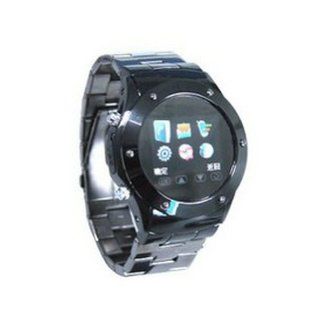 Black Mq888 1.5 Inch Tft Touch Screen,quad bands,support Bluetooth,/mp4/ Fm,wap,gprs,watch Phone,steel Strip Watch Mobile Phone Cell Phones & Accessories