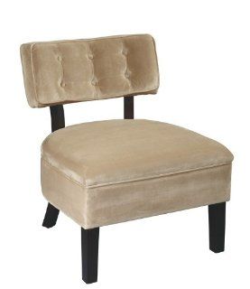 Accent Chair with Oversized Seat in Coffee Fabric   Living Room Chairs