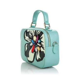 Sharif Floral Jewel Boxed Messenger with Leather Trim