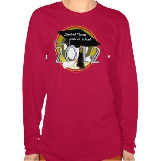 Class of 2012   Gold & Add Your Background Color T shirt