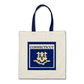 Connecticut State Flag Design Budget Canvas Bag