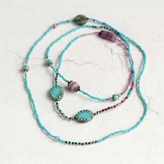 long beaded necklace by artique boutique