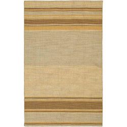 Flat weave Stripe Pattern Wool Rug (2 X 3)