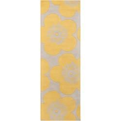 Aimee Wilder Hand tufted Yellow Courland Floral Wool Rug (26 X 8)