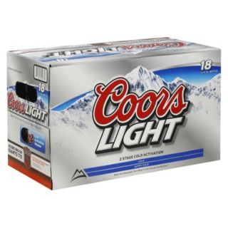 Coors Light Beer Bottles 12 oz, 18 pk