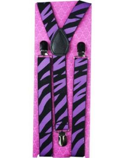 Outer Rebel Fashion Suspenders  Purple Zebra at  Mens Clothing store