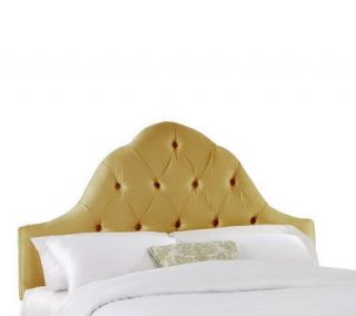Home Reflections Arch Tufted Faux Silk Queen Headboard —