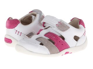 Clarks Kids Softly Sing Girls Shoes (White)