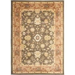 Oushak Traditional Brown/rust Powerloomed Rug (8 X 11)