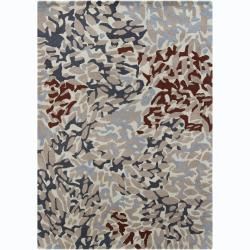 Hand tufted Mani Contemporary Abstract Wool Area Rug (5 X 7)