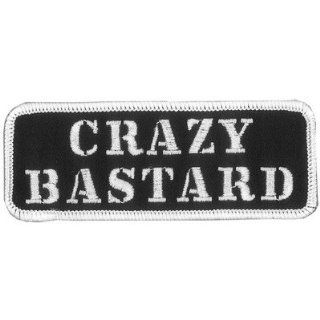 CRAZY B*STARD 4" x 1.5" Funny QUALITY Embroidered Biker Motorcycle Vest Patch 