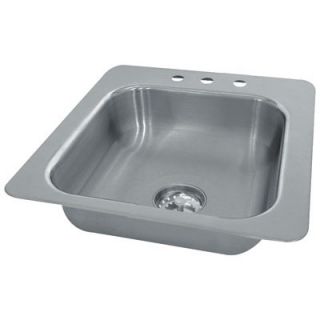Advance Tabco Seamless Bowl 1 Compartment Drop in Sink