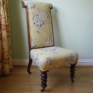 upholstered vintage prayer chair by sharp & noble   footstools & cubes
