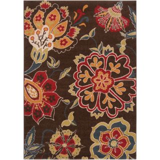 Meticulously Woven Contemporary Brown Floral Lily Rug (22 X 3)