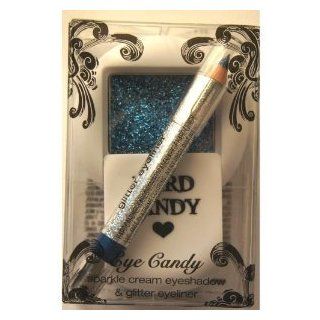 HARD CANDY Eye Candy Sparkle Cream Eye Shadow & Glitter Eye Liner ELECTRA (Turquoise Blue / AQUA MARINE COLOR)  Beauty