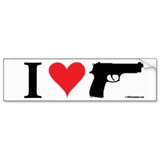 I Love Guns Bumper Sticker