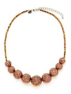 Multi Size Round Bead Necklace by Cara Couture Jewelry