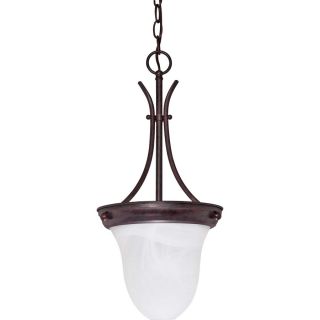 Tuscano 9.75 in W Old Bronze Mini Pendant Light with Frosted Shade