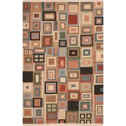 Hand woven Multicolor Wool Rug (5 X 8)