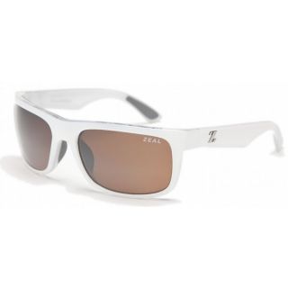 Zeal Essential Sunglasses Shiny White/Copper Polarized Lens