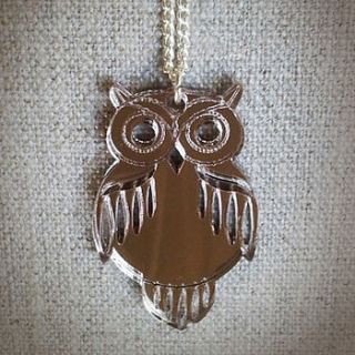 mocha love owl necklace by akira amani