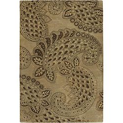 Hand tufted Paisley Mandara Wool Rug (79 Round)