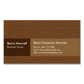 Brown Wood Grain Background Business Card Template