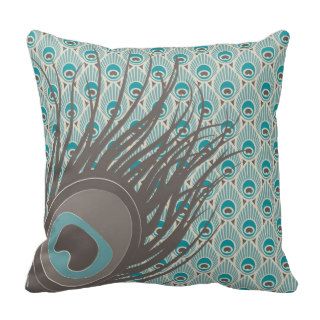 Peacock Feather Pillow
