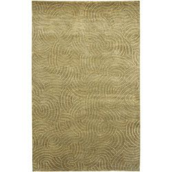 Julie Cohn Hand knotted Olive Royal Abstract Design Wool Rug (2 6 X 10)