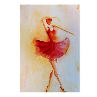 dancer in red original painting by kindarts