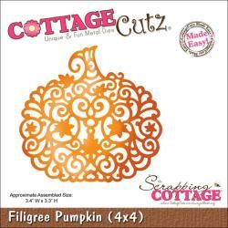 Cottagecutz Die 4x4 filigree Pumpkin Made Easy