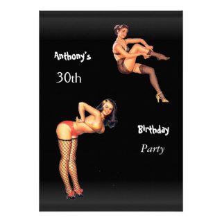 30th Birthday Party  Pin up Girls Invitations