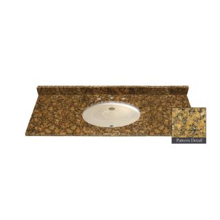 Jackson Stoneworks Premium 61 in W x 22.5 in D Giallo Fiorito Granite Undermount Single Sink Bathroom Vanity Top