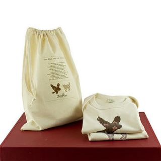 'owl and pussycat' baby organic gift set by asolon