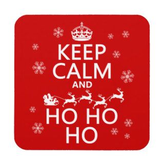 Keep Calm and Ho Ho Ho   Christmas/Santa Coaster