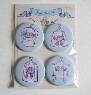 love birds badge pack by kat whelan illustrations