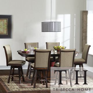 Tribecca Home Tribecca Home Glenbrook 7 piece Counter Height Dining Set With Swivel Chairs Brown Size 7 Piece Sets