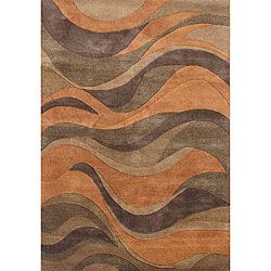 Alliyah Hand Made Metro Classic Multi Color Wool Area Rug (8 X 10)