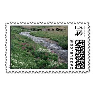 Creek, I Flow like A River Postage Stamps
