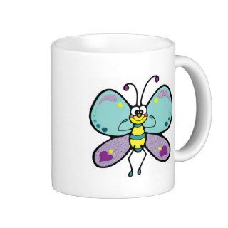 Purple, Blue and Funny Butterfly Mug