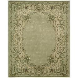 Nourison Hand tufted Chateau Provence Green Floral Rug (79 X 99)