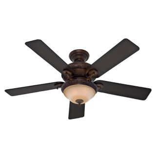 Hunter Vernazza 52 in Brushed Cocoa Downrod or Flush Mount Ceiling Fan with Light Kit