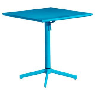 dCOR design Big Wave 27.6 Square Folding Table 70304 Color Aqua
