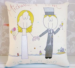 personalised wedding gift cushion by seabright designs