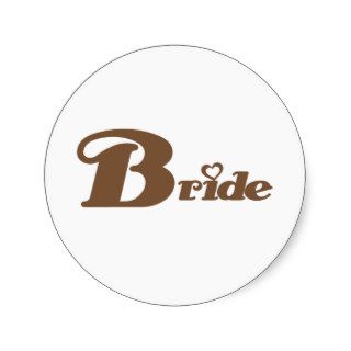 Brown Bride Stickers